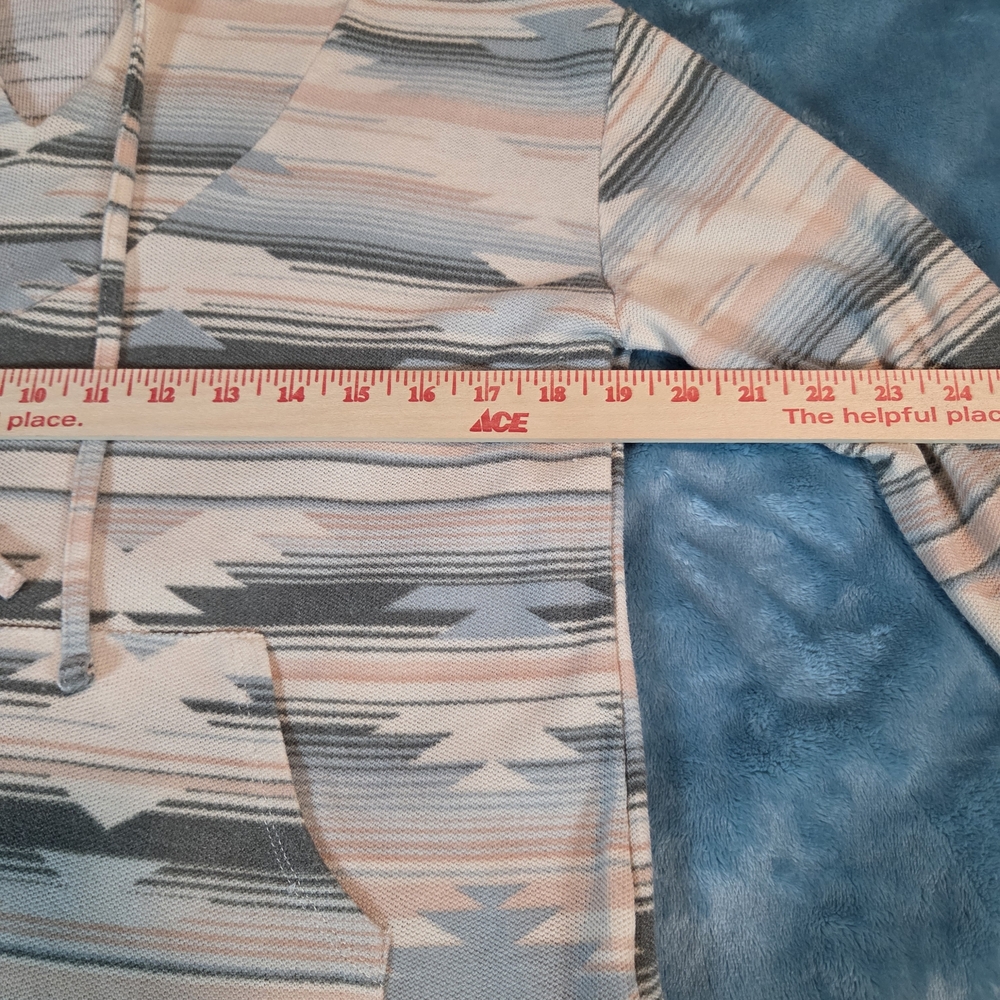 Wallflower Baja Hoodie Boho Aztec Pullover Womens Large Lightweight - Picture 10 of 16